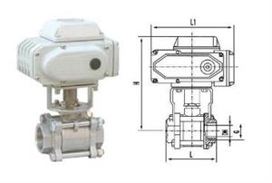 electric female ball valve